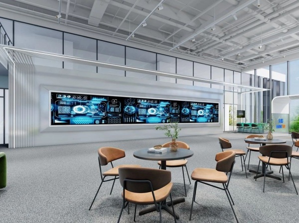 安得智聯辦公樓中庭展廳設計